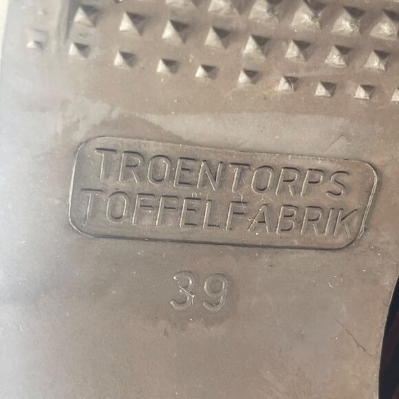 Troentorp Kahlo Wooden Clogs Women’s Size EU 39 US 8.5 Bordeaux Pull Up Leather - Picture 11 of 14